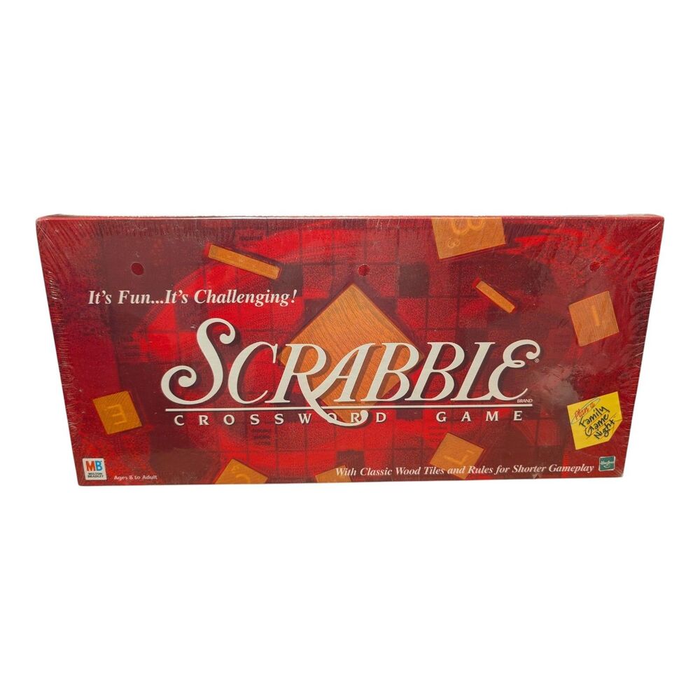 Vintage Milton Bradley Scrabble Crossword Board Game 1999 Sealed Rare New